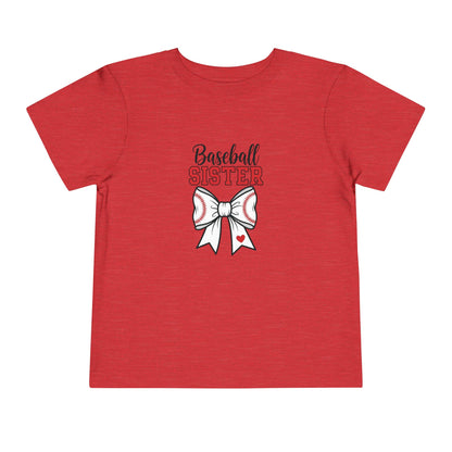 Baseball Sister Toddler Tee – Cute Kids' Short Sleeve Shirt | Soft & Comfy Game Day Wear for Little Fans
