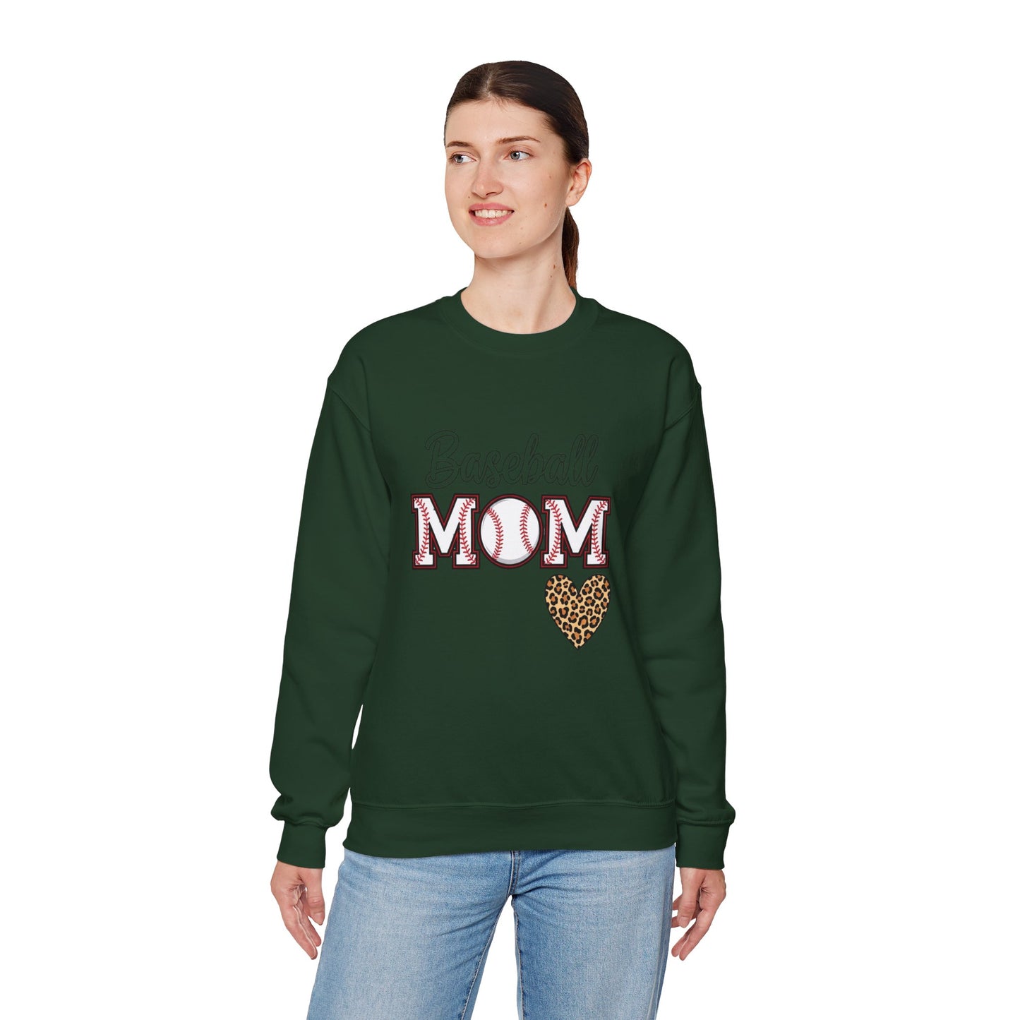 Baseball Mom Crewneck Sweatshirt – Cozy Game Day Pullover | Classic Sports Mom Sweater | Warm Team Spirit Apparel
