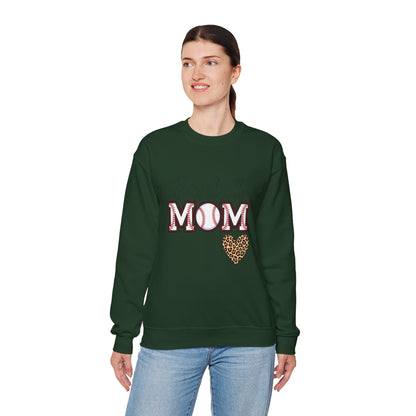 Baseball Mom Crewneck Sweatshirt – Cozy Game Day Pullover | Classic Sports Mom Sweater | Warm Team Spirit Apparel