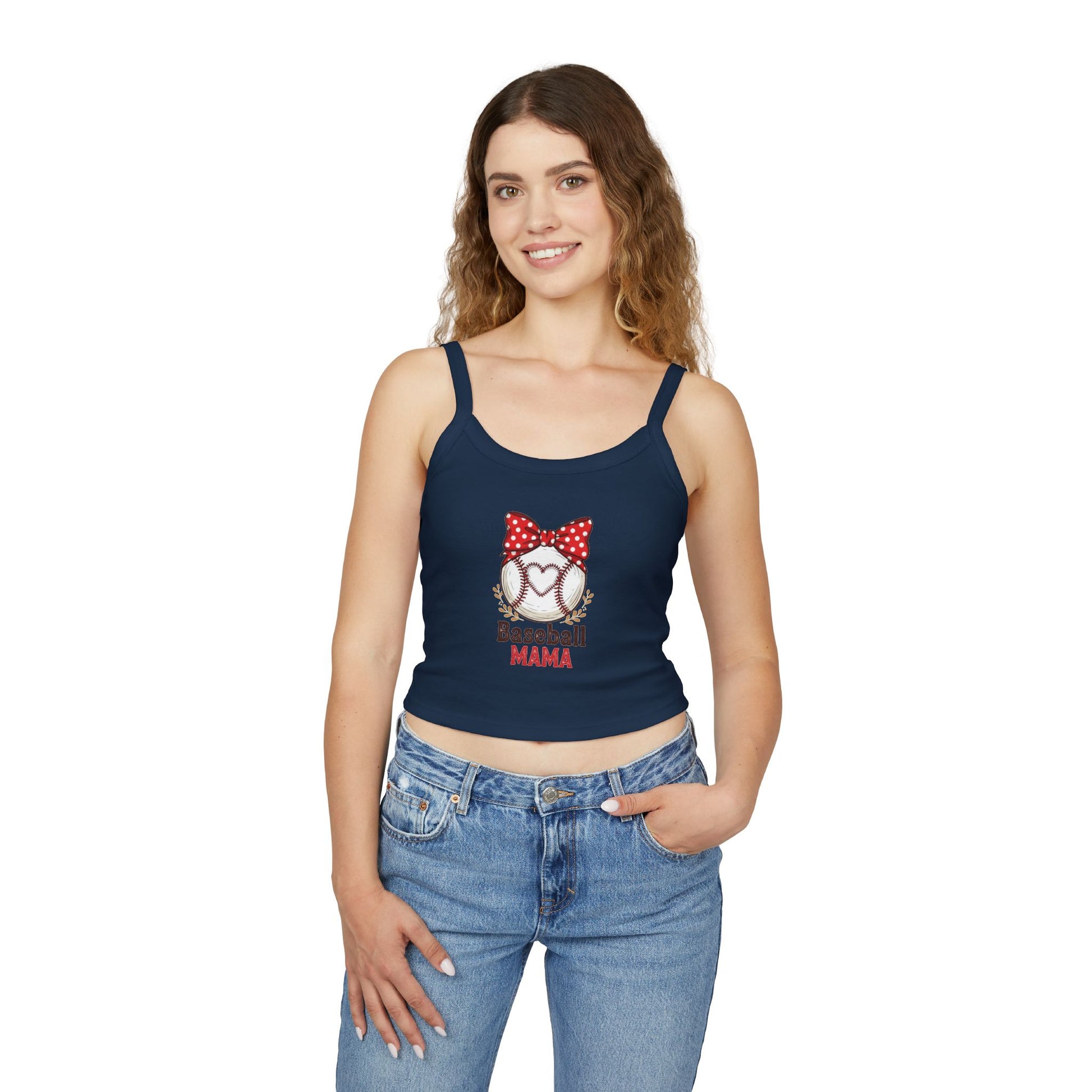 Baseball Mom Spaghetti Strap Tank Top – Soft, Flattering Fit for Game Day or Everyday Wear - The Sideline Tribe
