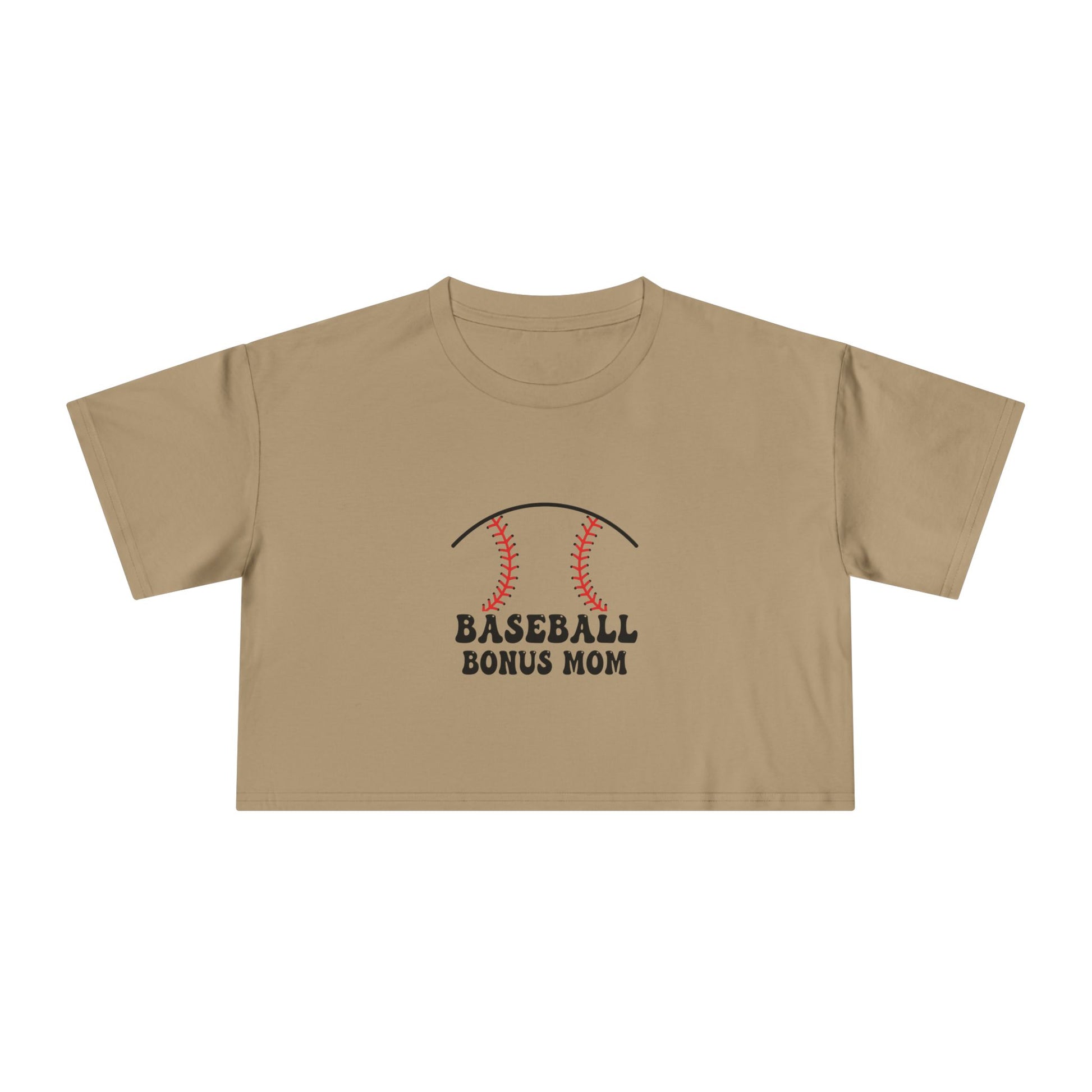 Baseball Bonus Mom Women's Crop Tee - The Sideline Tribe