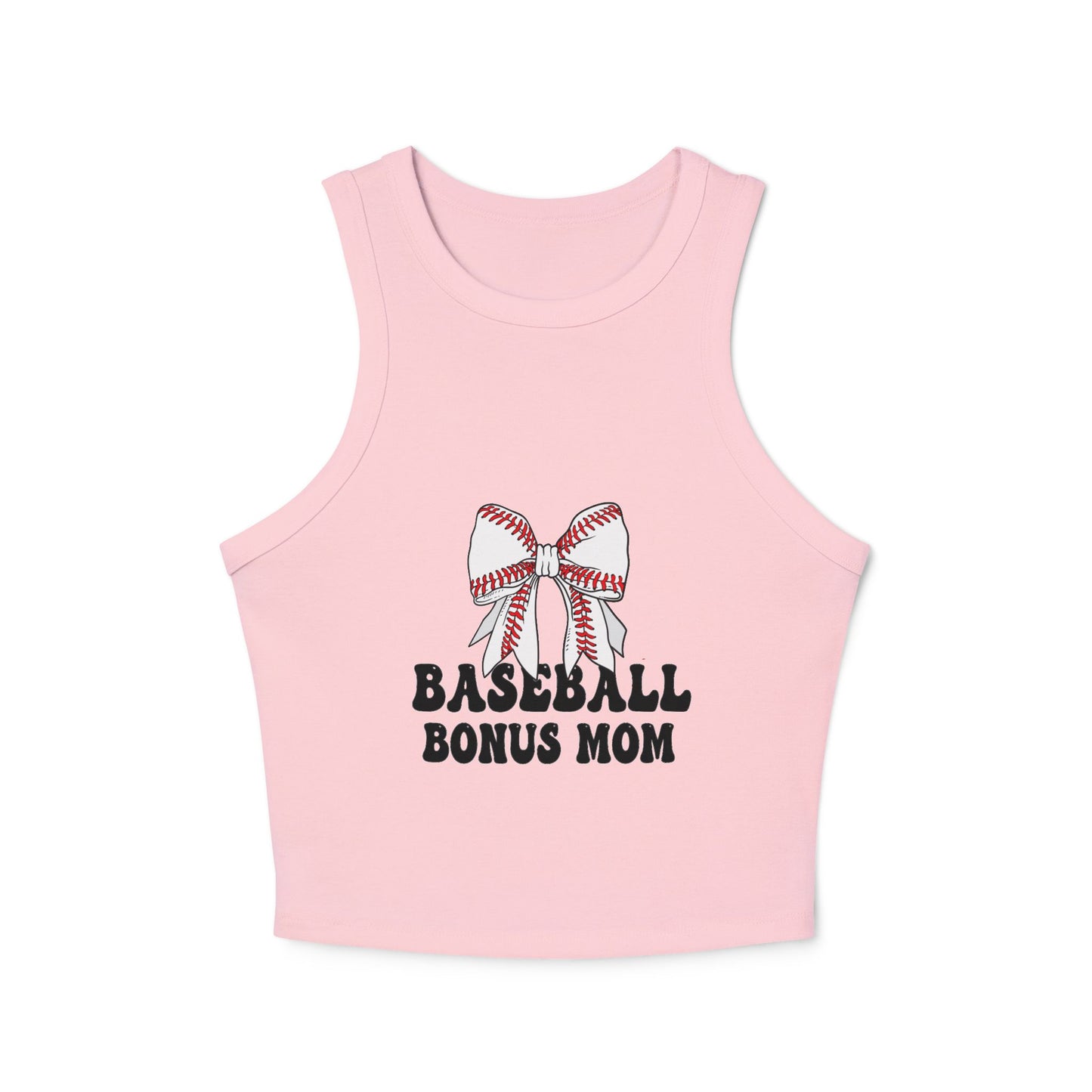 Baseball Bonus Mom Racer Tank Top – Fitted & Stylish Game Day Apparel - The Sideline Tribe