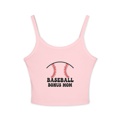 Baseball Bonus Mom Spaghetti Strap Tank Top - The Sideline Tribe