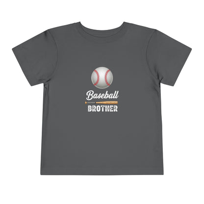 Baseball Brother Toddler Tee | Cute Kids’ Baseball Shirt for Little Siblings | Soft 100% Cotton Game Day Top