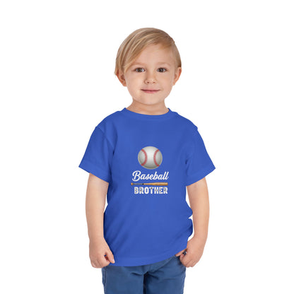 Baseball Brother Toddler Tee | Cute Kids’ Baseball Shirt for Little Siblings | Soft 100% Cotton Game Day Top