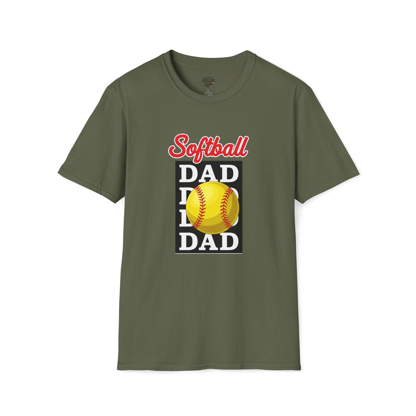 Softball Dad Vintage T-Shirt – Combed Cotton Tee for Men - The Sideline Tribe