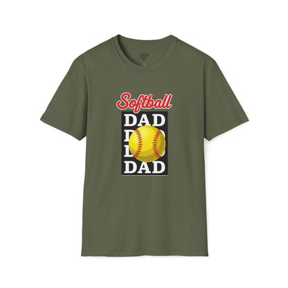 Softball Dad Vintage T-Shirt – Combed Cotton Tee for Men - The Sideline Tribe