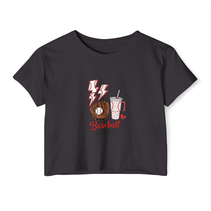 Baseball Mama Crop Top – Lightweight & Stylish Game Day Comfort