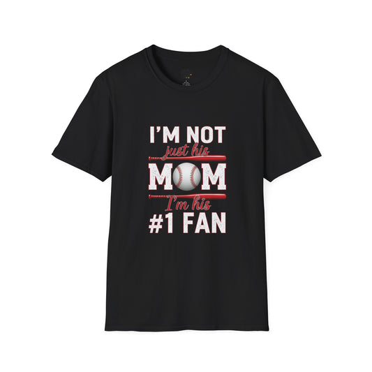 Baseball Mom’s #1 Fan T-Shirt | Premium Cotton Tee for Game Day | Proud Sports Mom Shirt