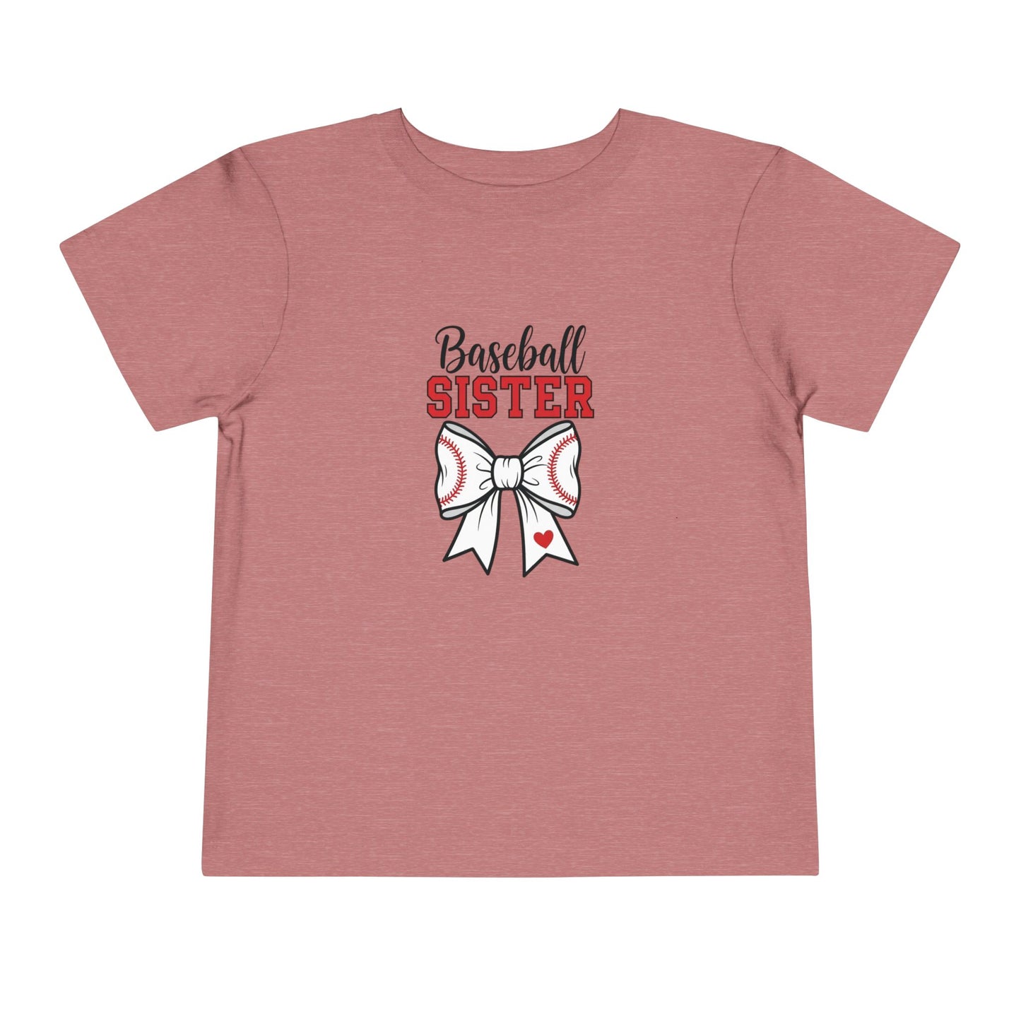 Baseball Sister Toddler Tee – Cute Kids' Short Sleeve Shirt | Soft & Comfy Game Day Wear for Little Fans