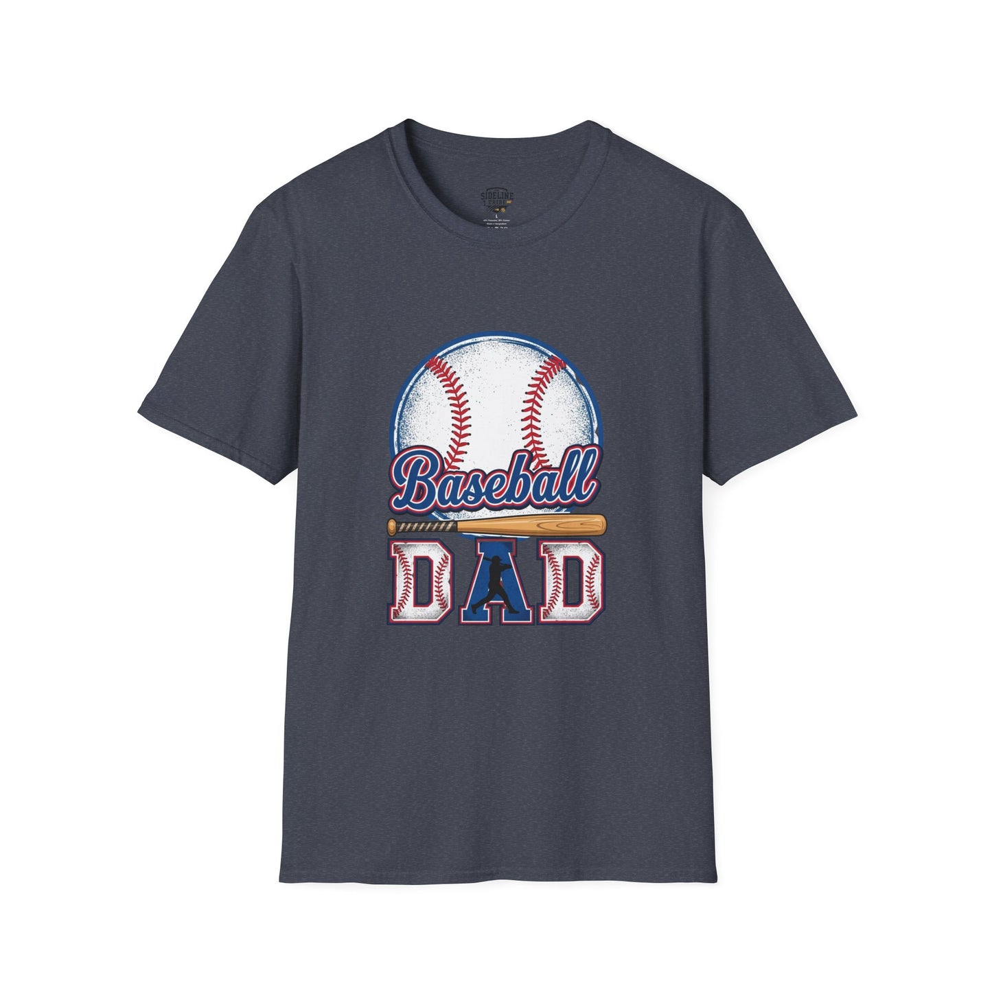 Baseball Dad Unisex Softstyle T-Shirt | Classic Game Day Tee | Premium Ring-Spun Cotton
