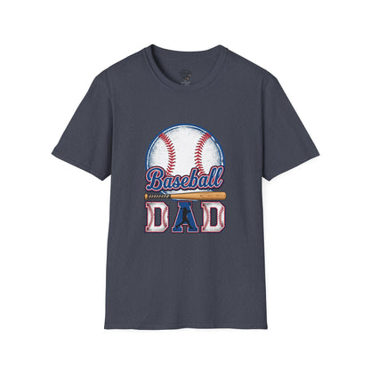 Baseball Dad Unisex Softstyle T-Shirt | Classic Game Day Tee | Premium Ring-Spun Cotton