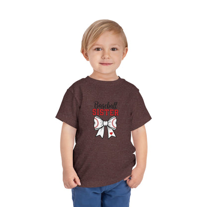 Baseball Sister Toddler Tee – Cute Kids' Short Sleeve Shirt | Soft & Comfy Game Day Wear for Little Fans