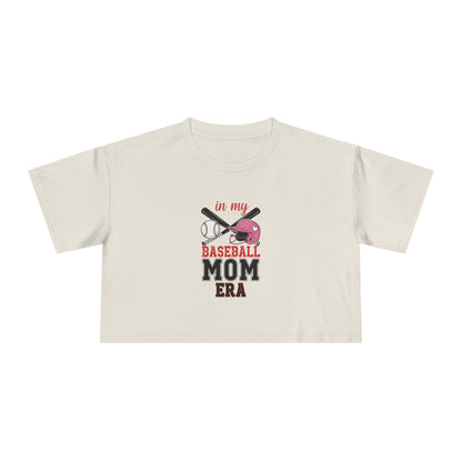 Baseball Mom Crop Tee – Trendy Women's Shirt for Game Day Style - The Sideline Tribe