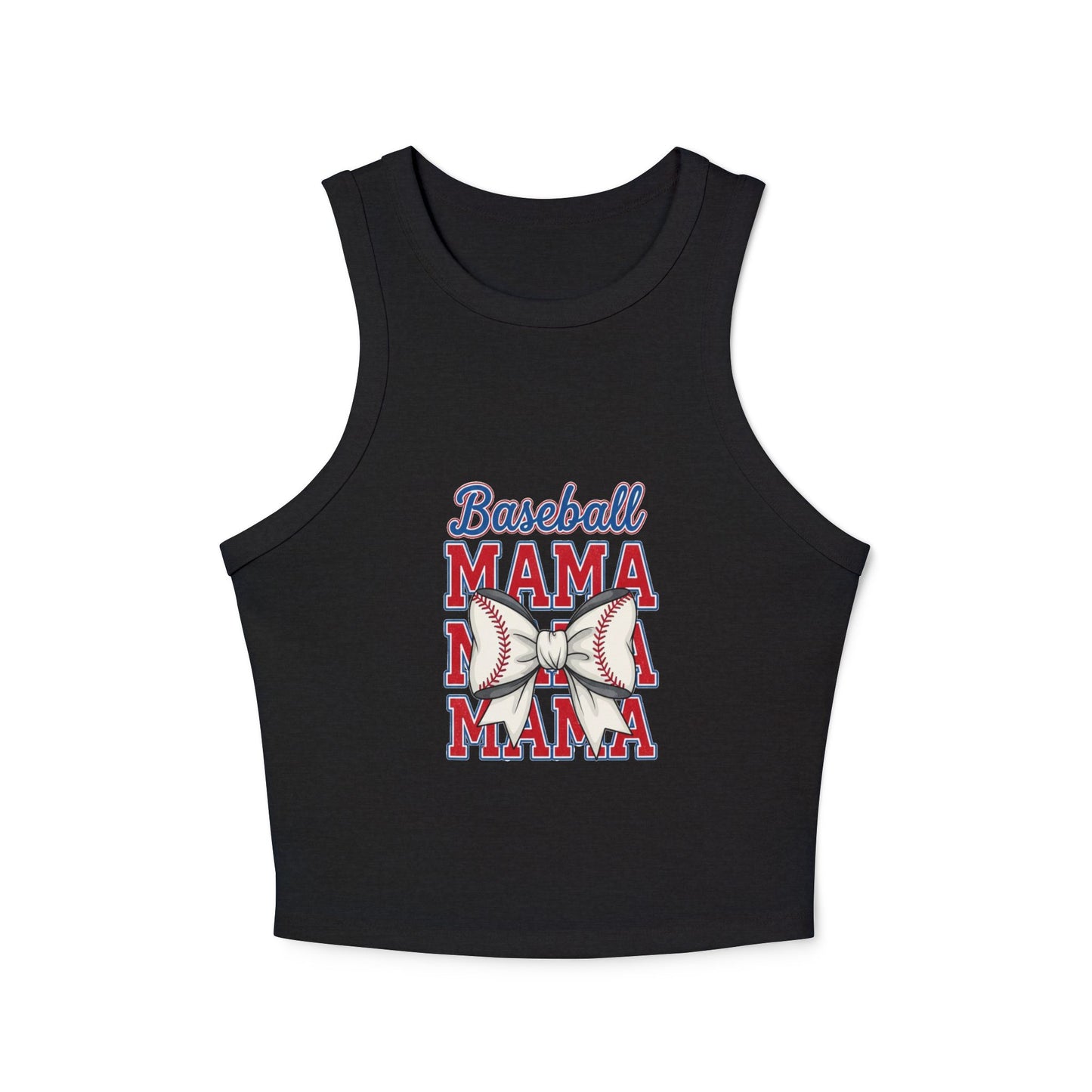 Baseball Mom Micro Rib Racer Tank Top – Fitted Game Day Apparel - The Sideline Tribe