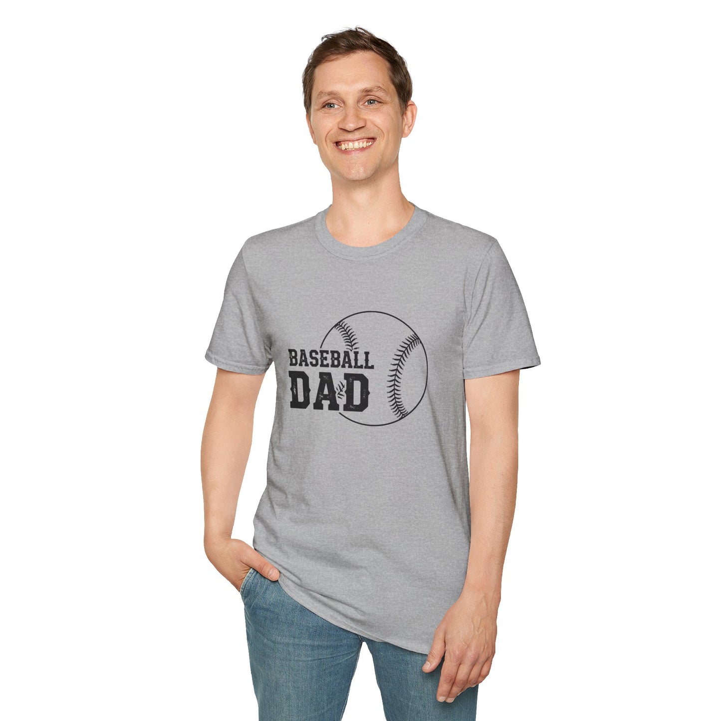 Baseball Dad Softstyle T-Shirt | Perfect Gift for Father's Day & Sports Fans