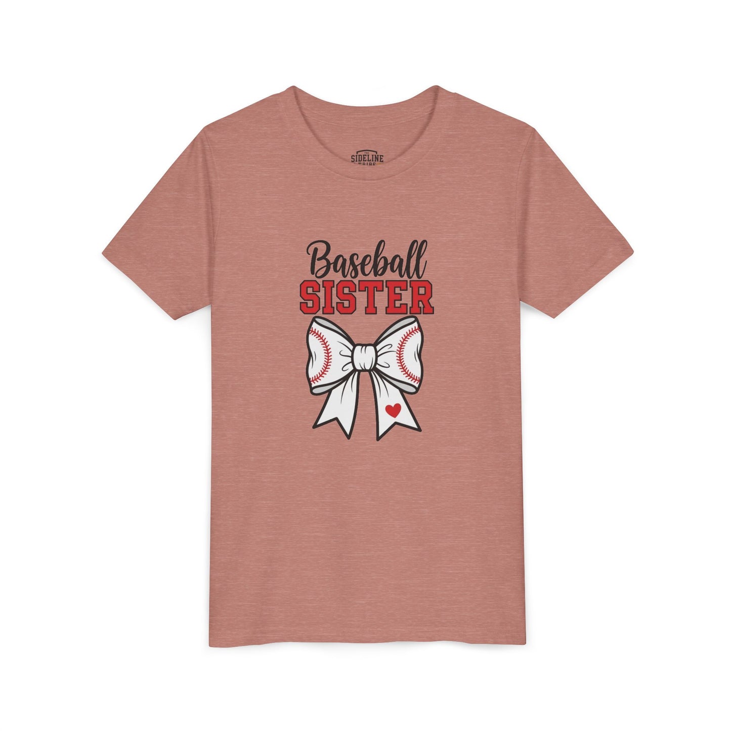 Baseball Sister Youth Short Sleeve Tee – Cute Kids Sports Shirt | Soft & Comfy Game Day Top for Young Fans