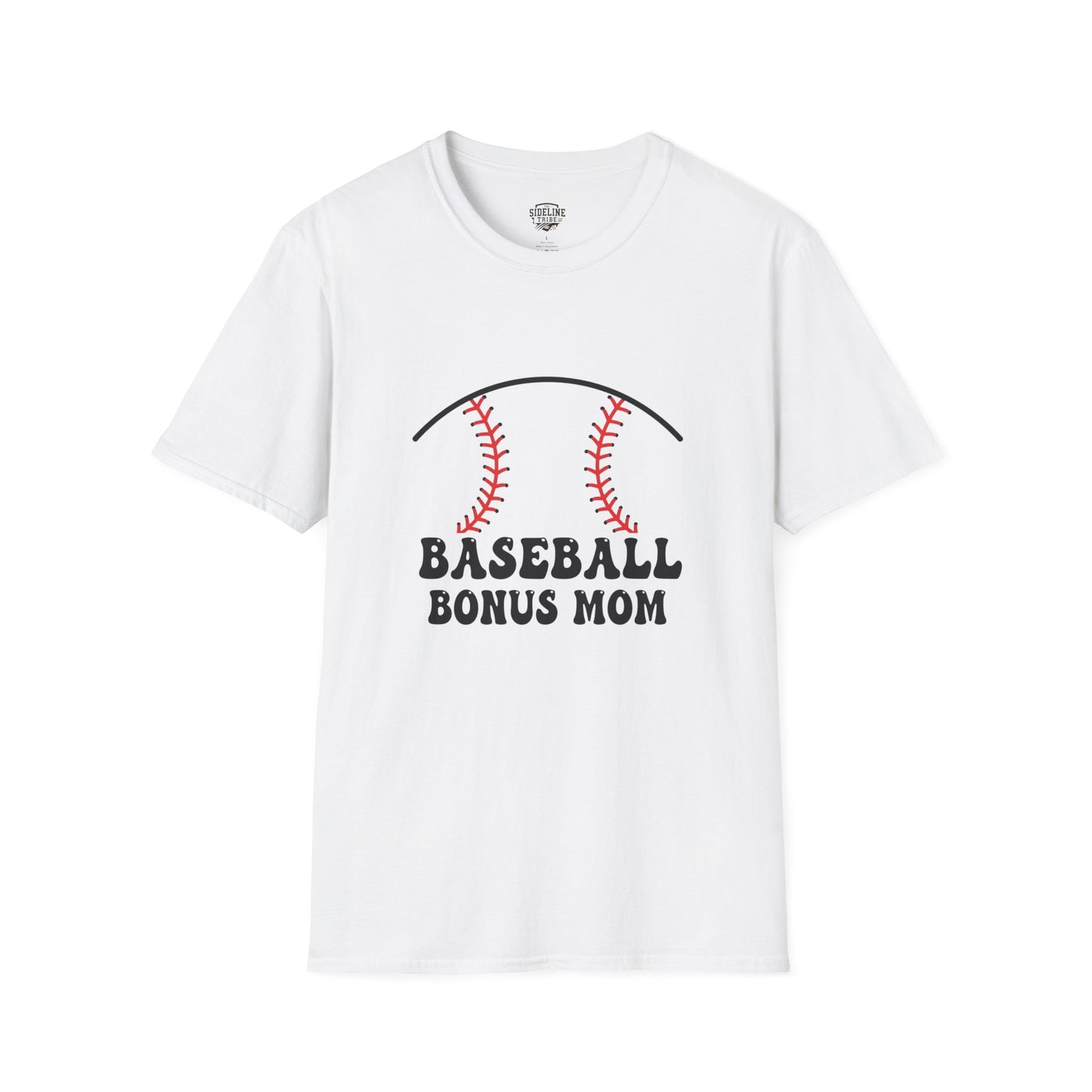 Baseball Bonus Mom Softstyle T-Shirt - The Sideline Tribe