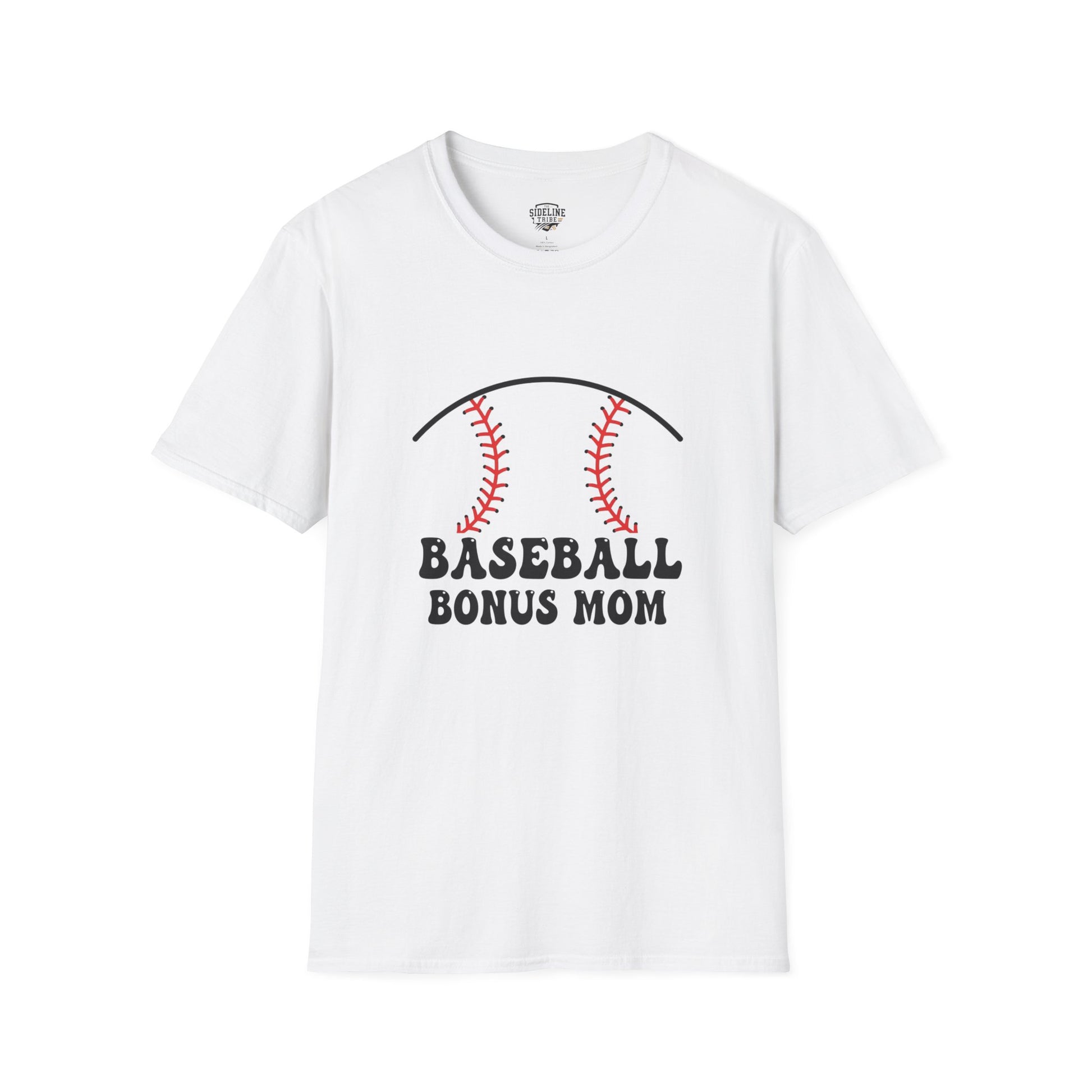 Baseball Bonus Mom Softstyle T-Shirt - The Sideline Tribe