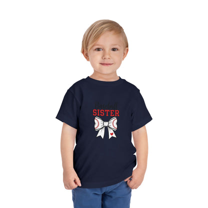 Baseball Sister Toddler Tee – Cute Kids' Short Sleeve Shirt | Soft & Comfy Game Day Wear for Little Fans