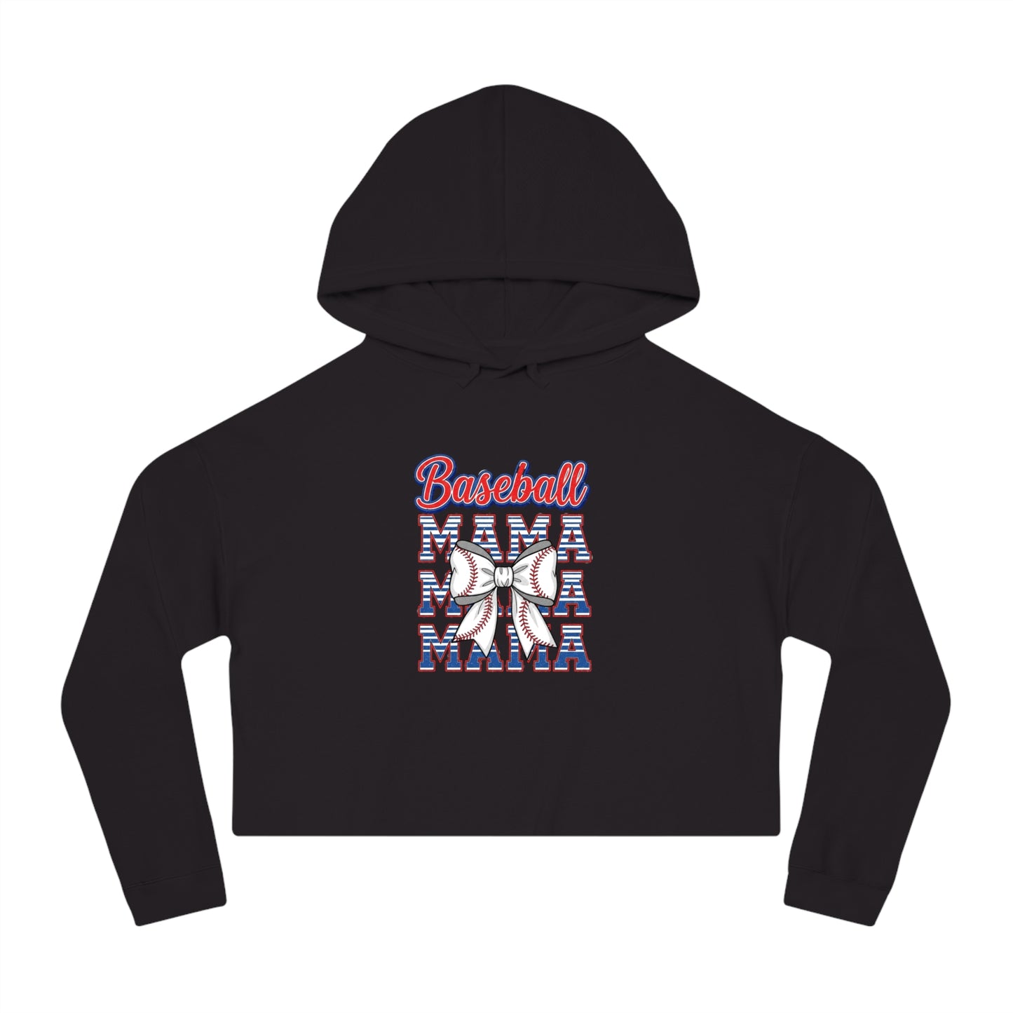 Baseball Mama Cropped Hooded Sweatshirt