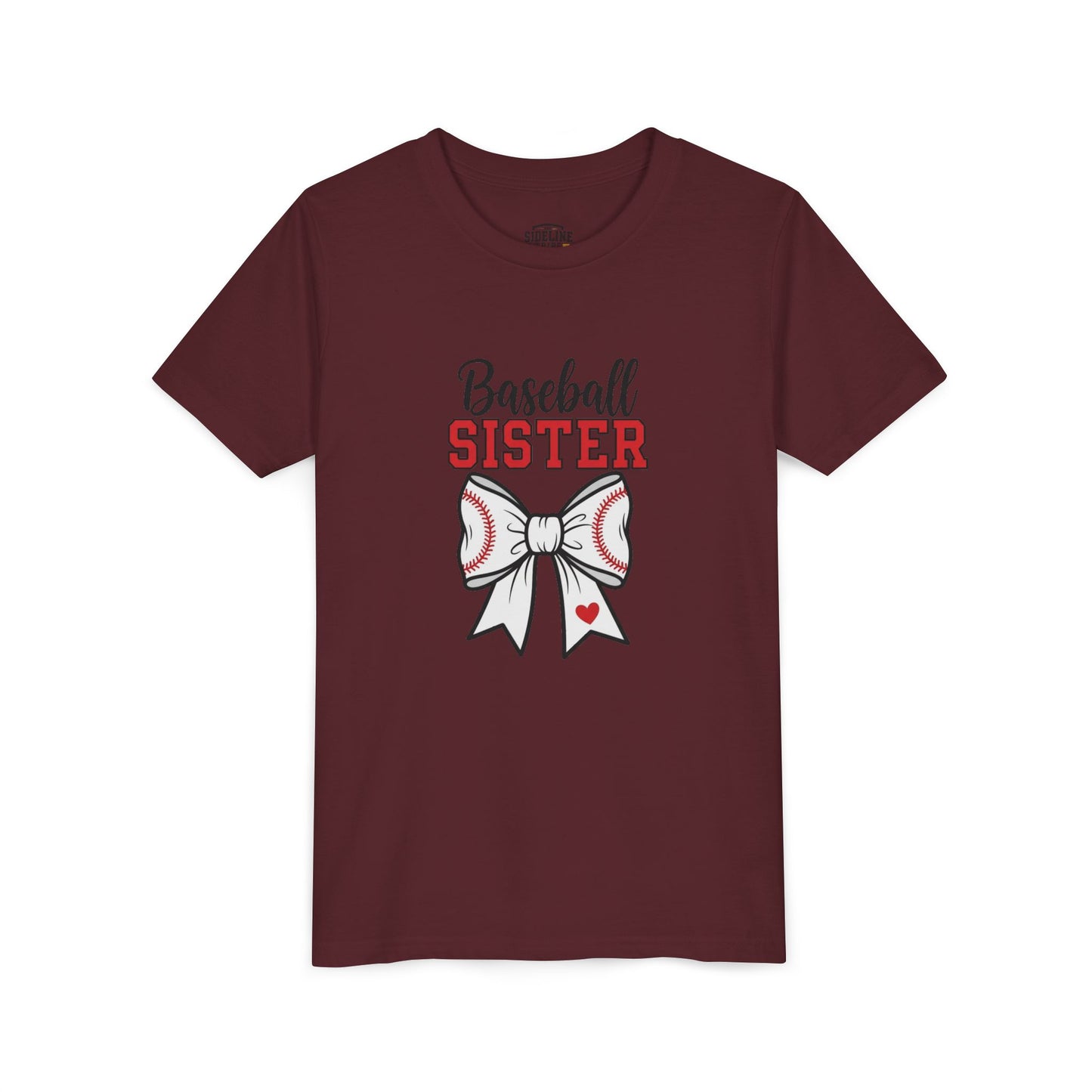 Baseball Sister Youth Short Sleeve Tee – Cute Kids Sports Shirt | Soft & Comfy Game Day Top for Young Fans