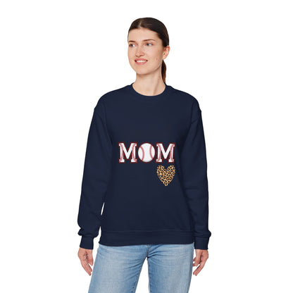 Baseball Mom Crewneck Sweatshirt – Cozy Game Day Pullover | Classic Sports Mom Sweater | Warm Team Spirit Apparel
