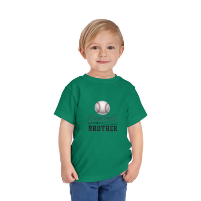 Baseball Brother Toddler Tee | Cute Kids’ Baseball Shirt for Little Siblings | Soft 100% Cotton Game Day Top