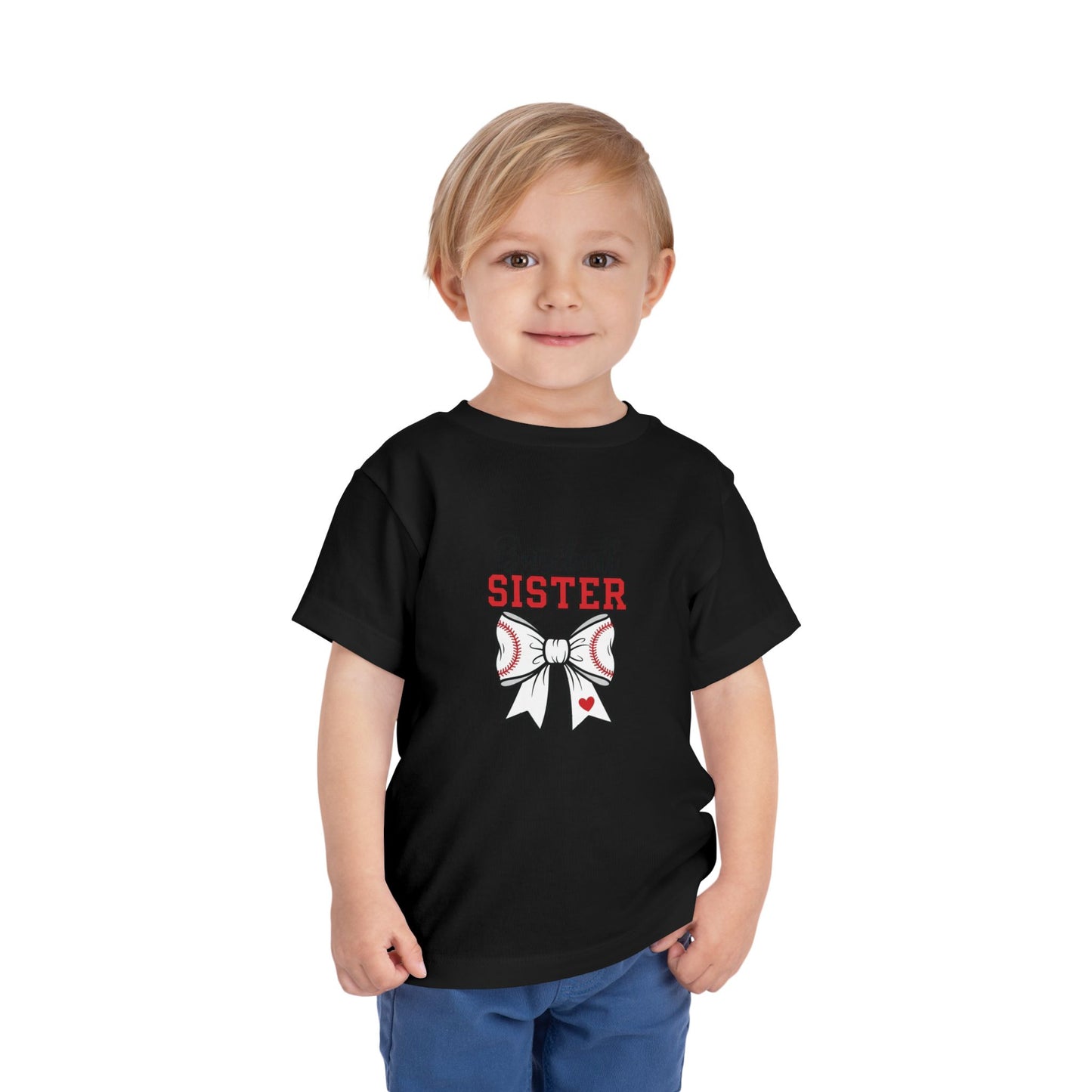 Baseball Sister Toddler Tee – Cute Kids' Short Sleeve Shirt | Soft & Comfy Game Day Wear for Little Fans