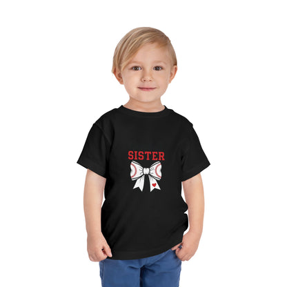 Baseball Sister Toddler Tee – Cute Kids' Short Sleeve Shirt | Soft & Comfy Game Day Wear for Little Fans
