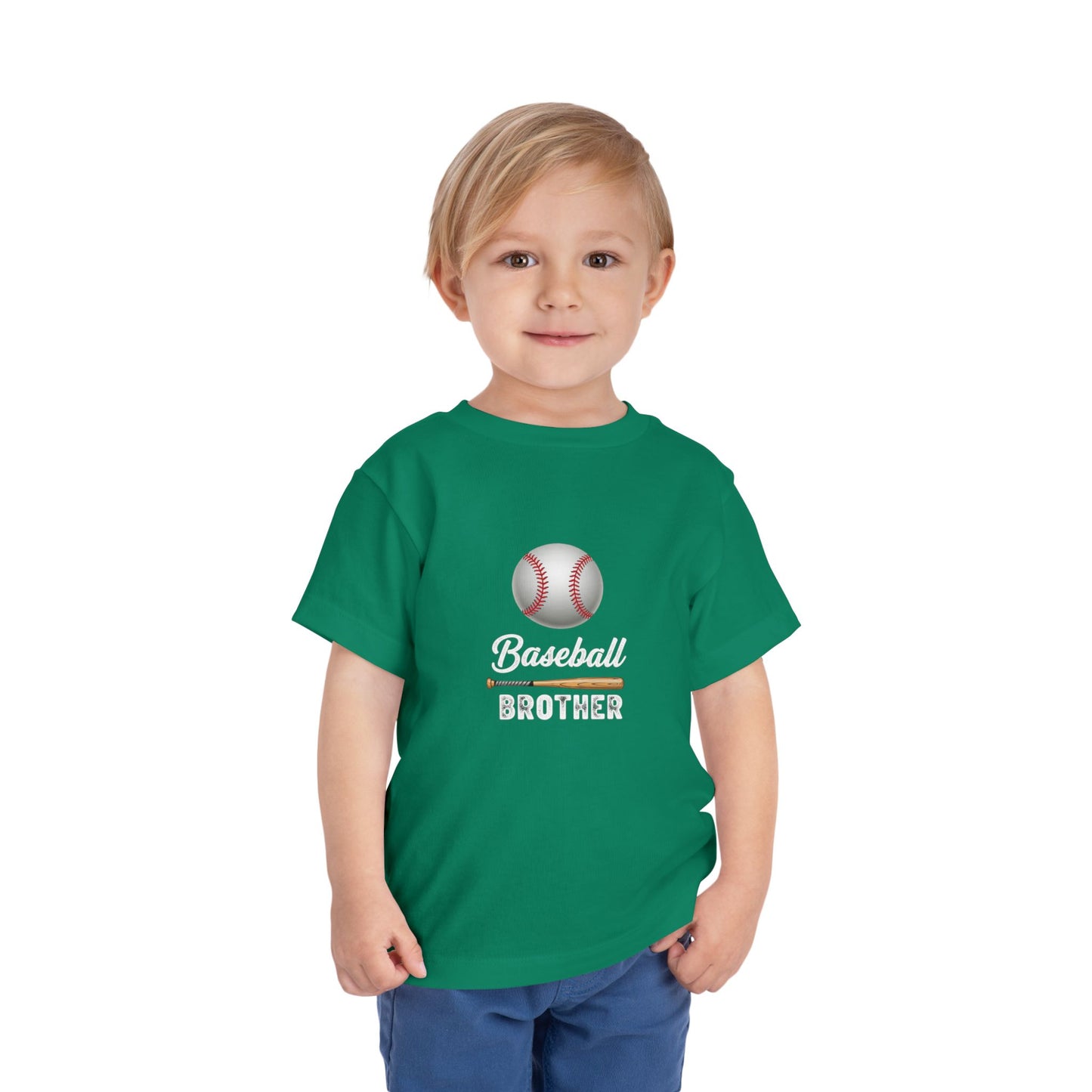 Baseball Brother Toddler Tee | Cute Kids’ Baseball Shirt for Little Siblings | Soft 100% Cotton Game Day Top