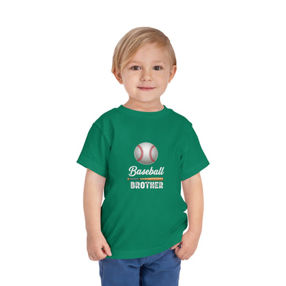 Baseball Brother Toddler Tee | Cute Kids’ Baseball Shirt for Little Siblings | Soft 100% Cotton Game Day Top