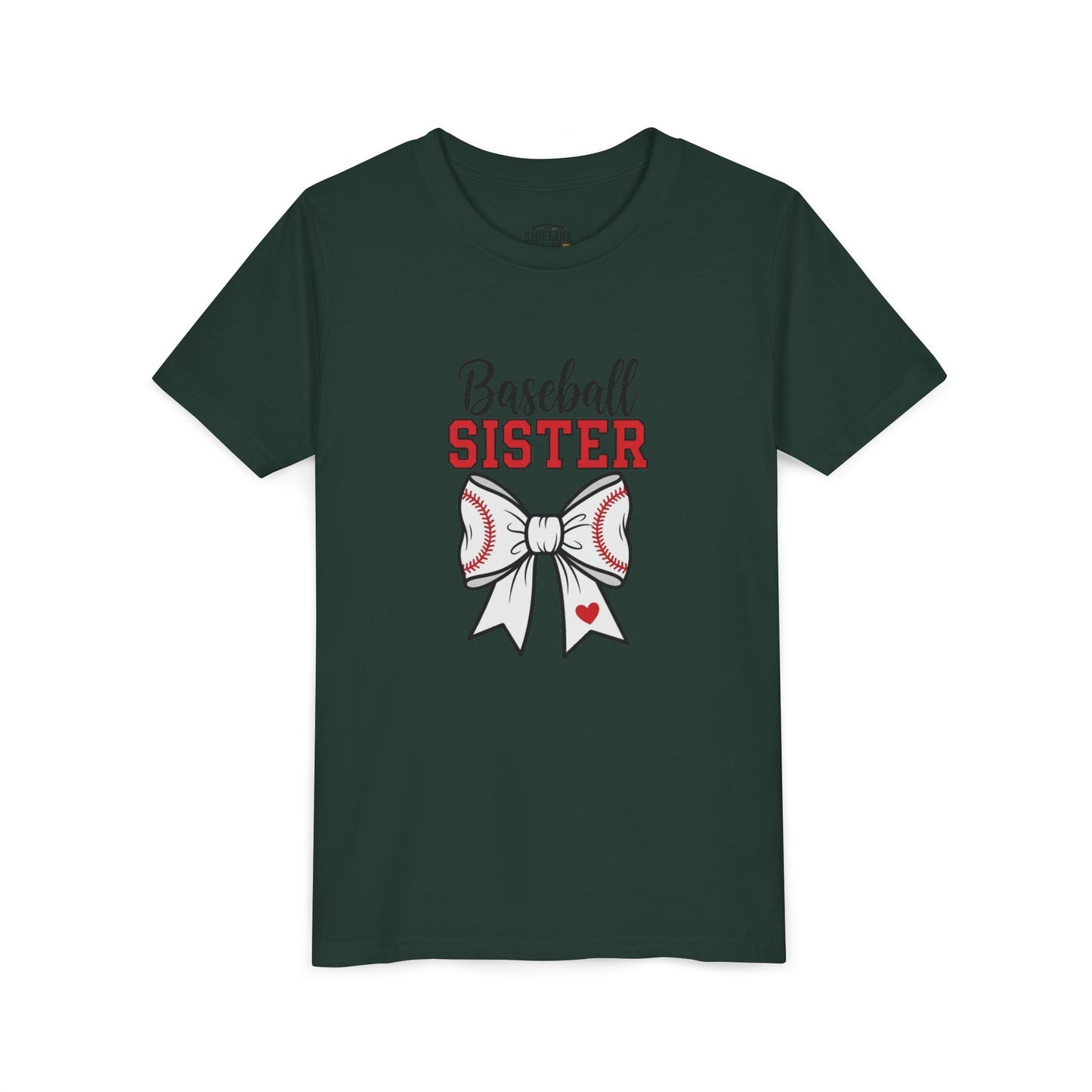 Baseball Sister Youth Short Sleeve Tee – Cute Kids Sports Shirt | Soft & Comfy Game Day Top for Young Fans