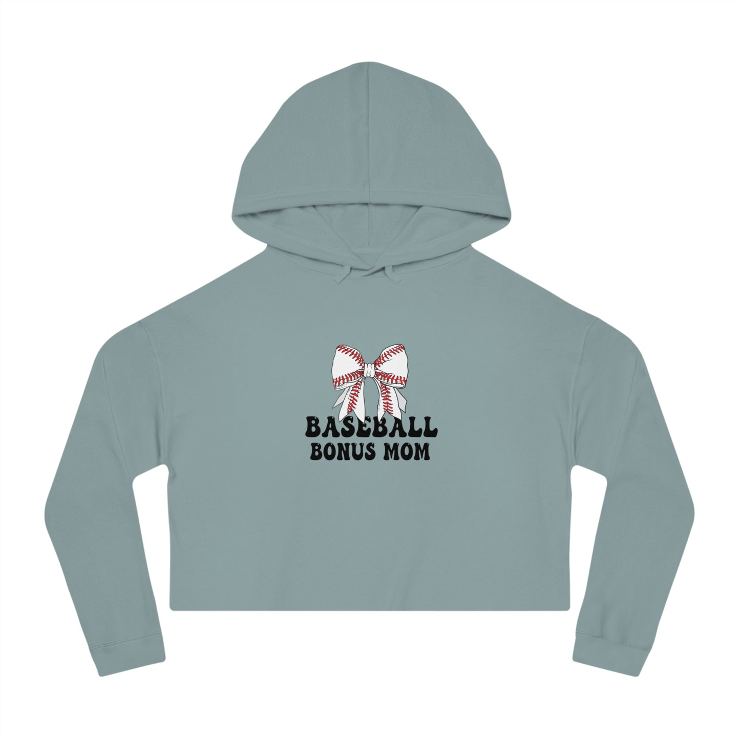 Baseball Bonus Mom Cropped Hoodie - The Sideline Tribe