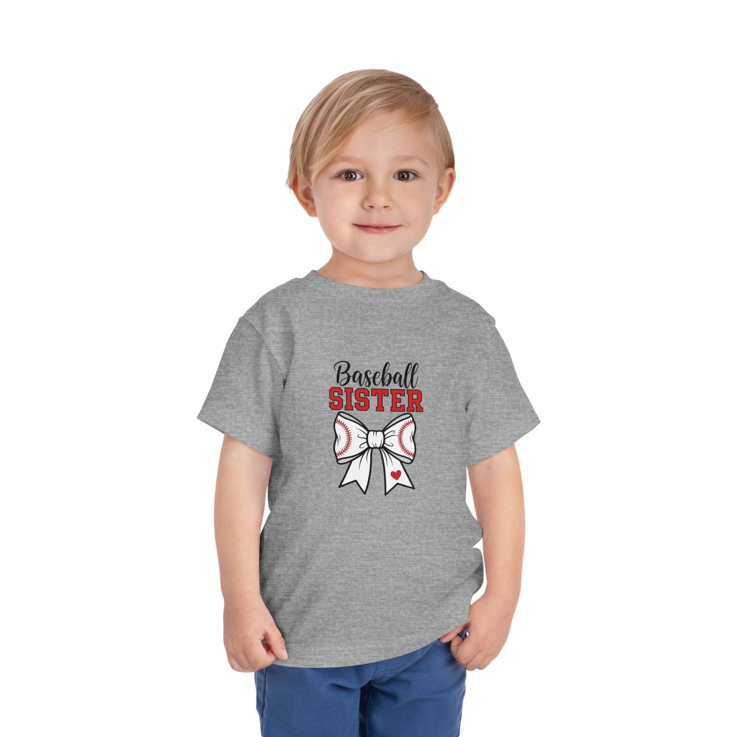 Baseball Sister Toddler Tee – Cute Kids' Short Sleeve Shirt | Soft & Comfy Game Day Wear for Little Fans