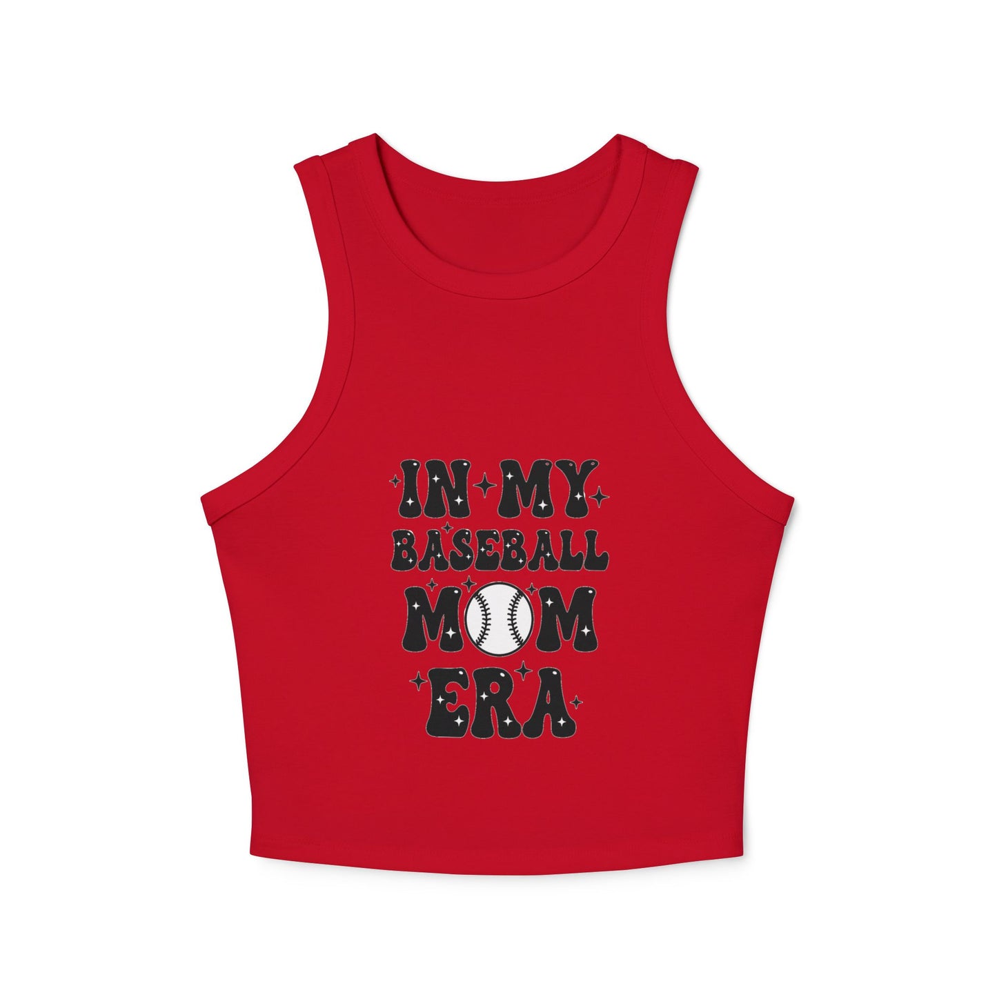 In My Baseball Mom Era Tank – Chic Micro Rib Racer Tank | Game Day Sports Mom Shirt | Athletic Fit Baseball Mom Top