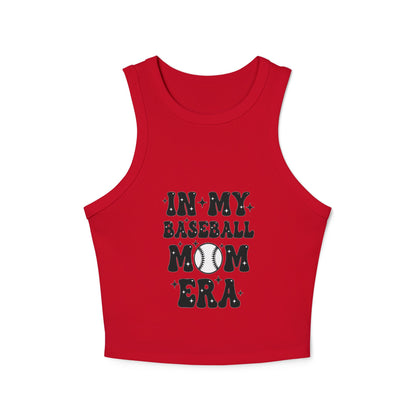 In My Baseball Mom Era Tank – Chic Micro Rib Racer Tank | Game Day Sports Mom Shirt | Athletic Fit Baseball Mom Top