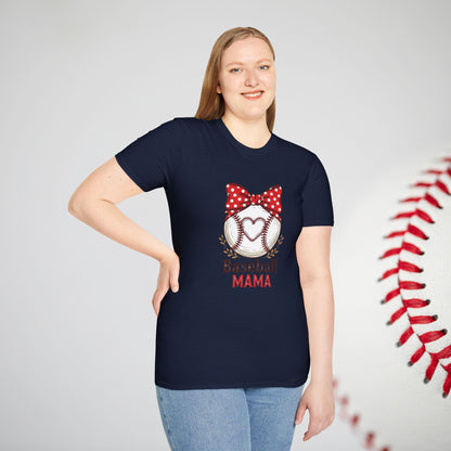 Baseball Mom Softstyle T-Shirt – Premium Game Day Tee for Sports Fans - The Sideline Tribe