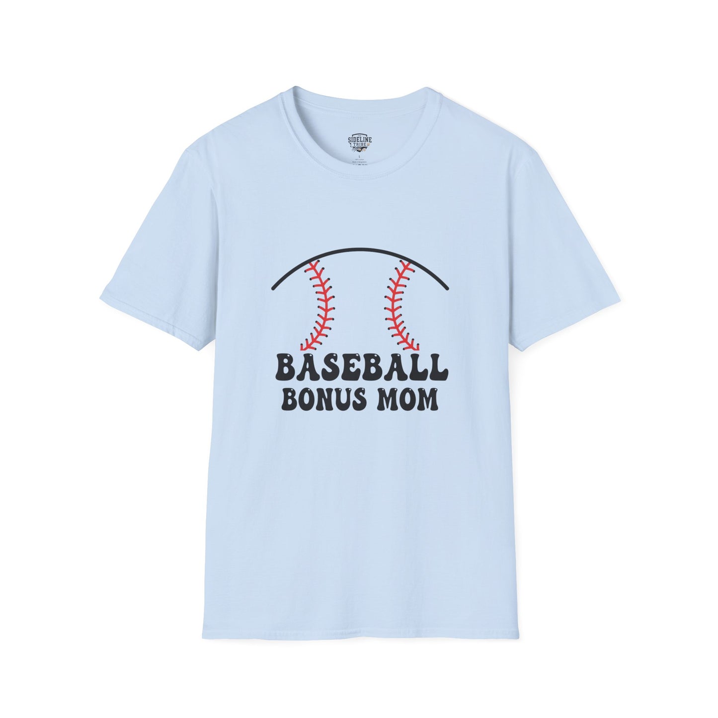 Baseball Bonus Mom Softstyle T-Shirt - The Sideline Tribe