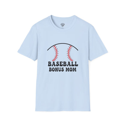 Baseball Bonus Mom Softstyle T-Shirt - The Sideline Tribe