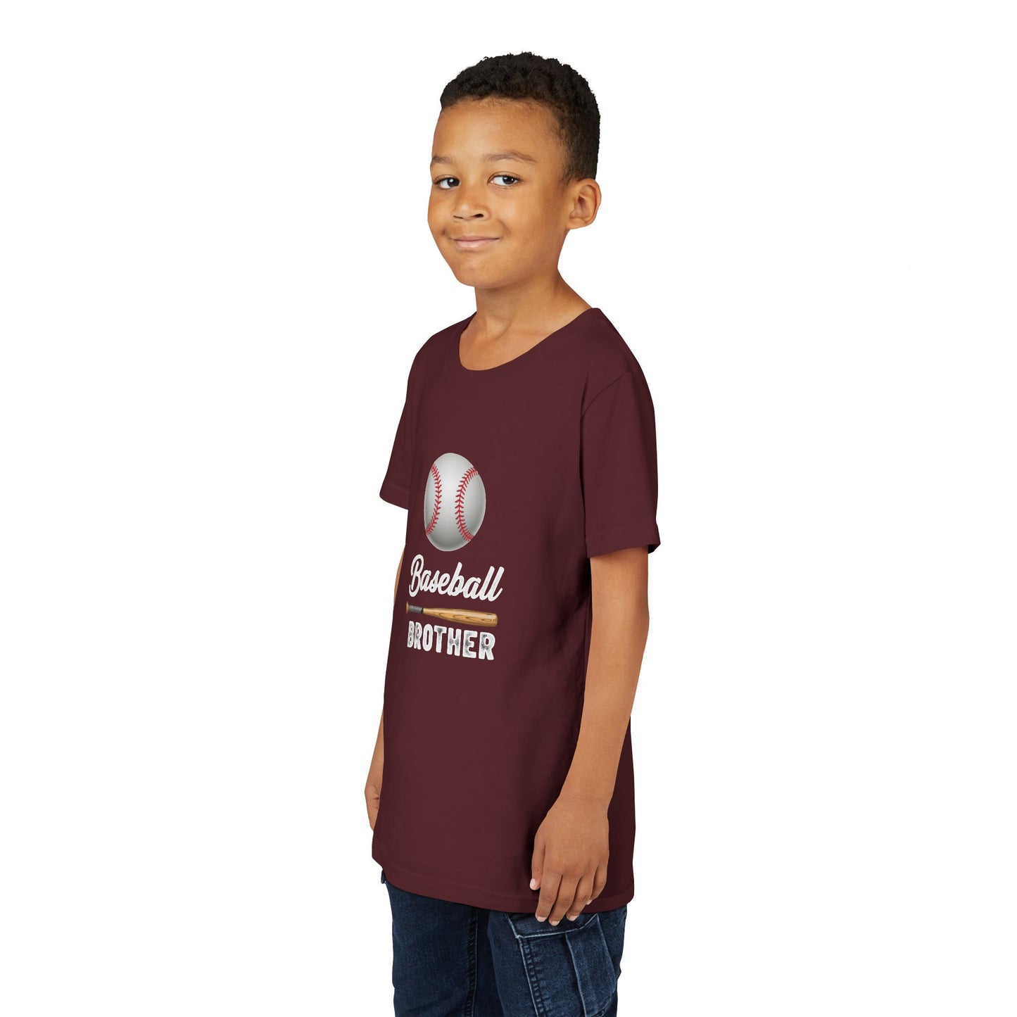 Baseball Brother Youth Tee – Cool Kids' Graphic Shirt | Soft Ring-Spun Cotton Game Day Wear