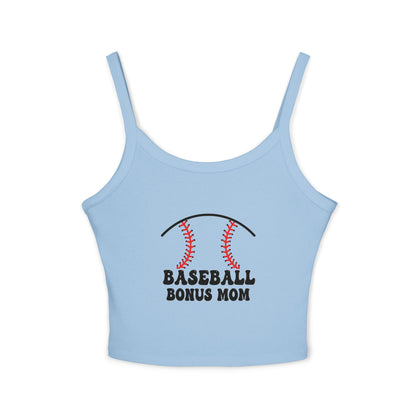 Baseball Bonus Mom Spaghetti Strap Tank Top - The Sideline Tribe