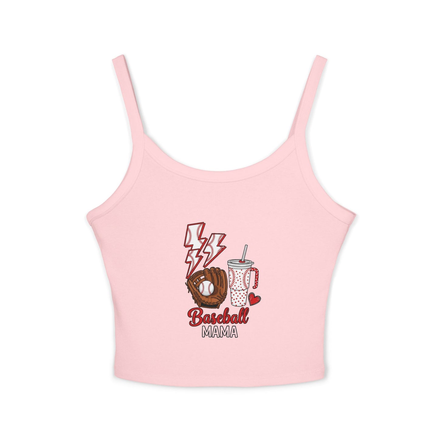 Baseball Mama Women's Spaghetti Strap Tank Top – Soft & Supportive Game Day Style