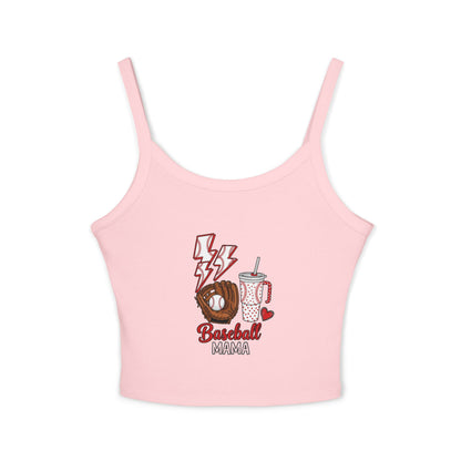 Baseball Mama Women's Spaghetti Strap Tank Top – Soft & Supportive Game Day Style