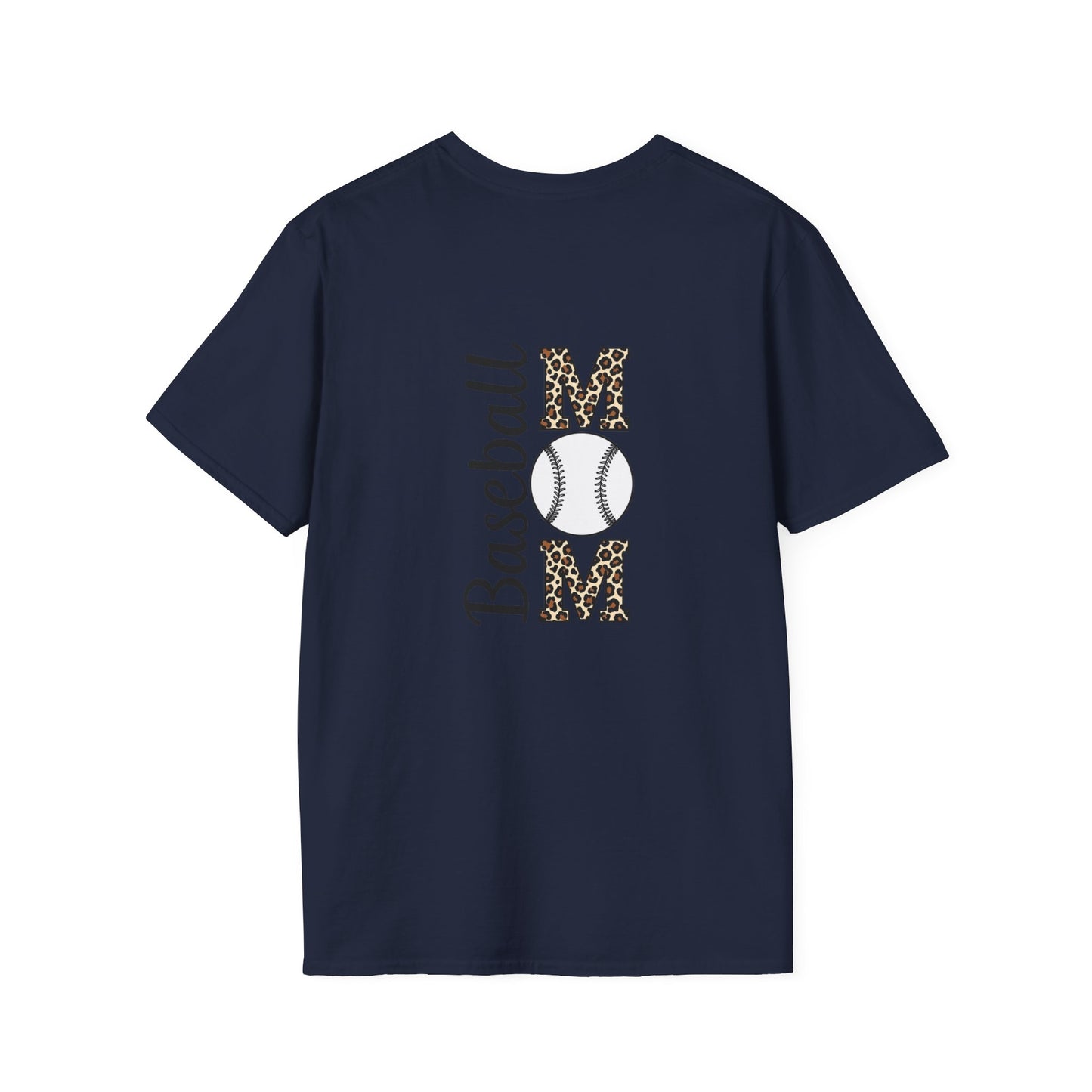 Leopard Print Baseball Mom T-Shirt – Personalized Game Day Style | Fierce & Fun Spirit Wear