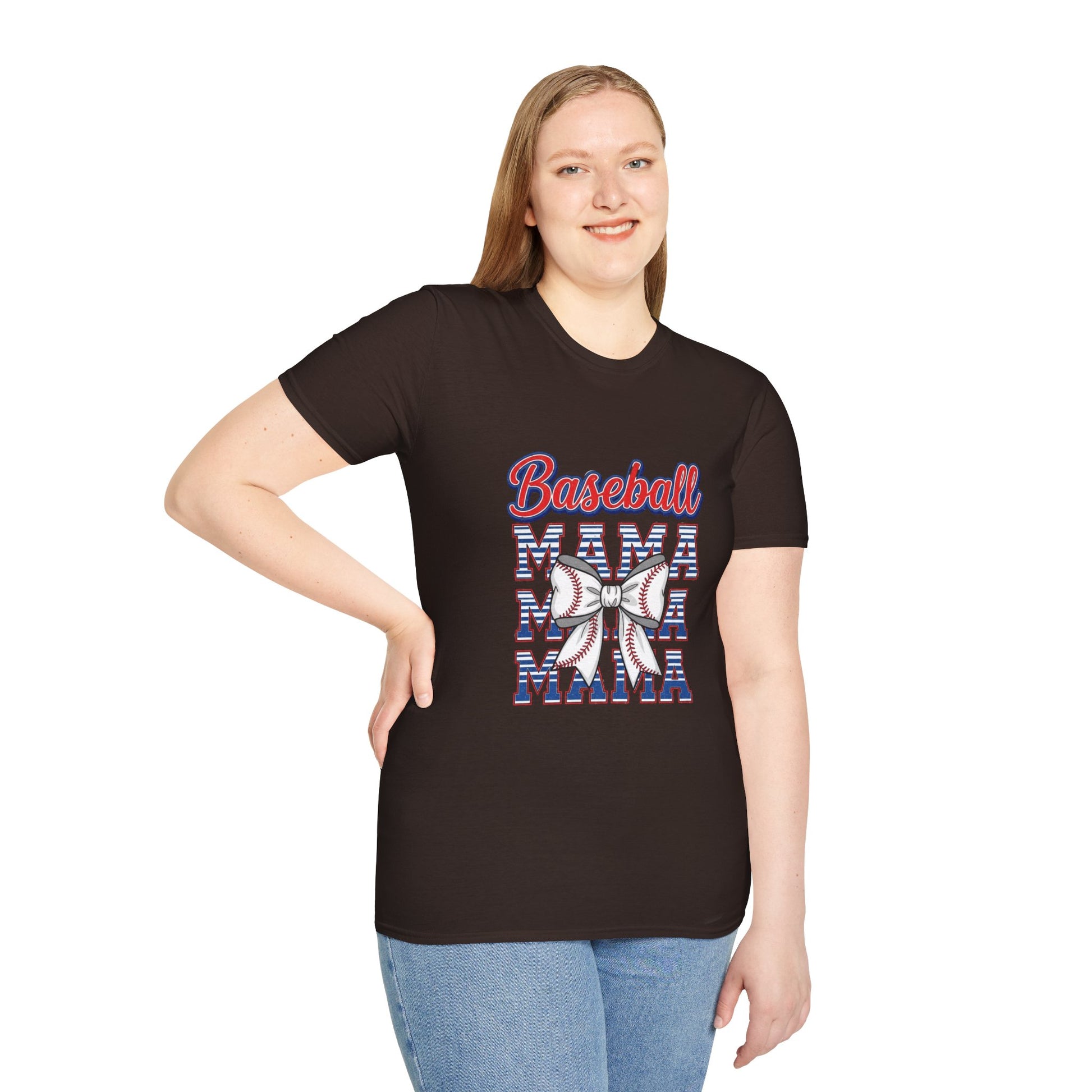 Baseball Mama Unisex Softstyle T-Shirt - The Sideline Tribe