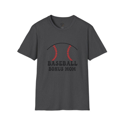 Baseball Bonus Mom Softstyle T-Shirt - The Sideline Tribe