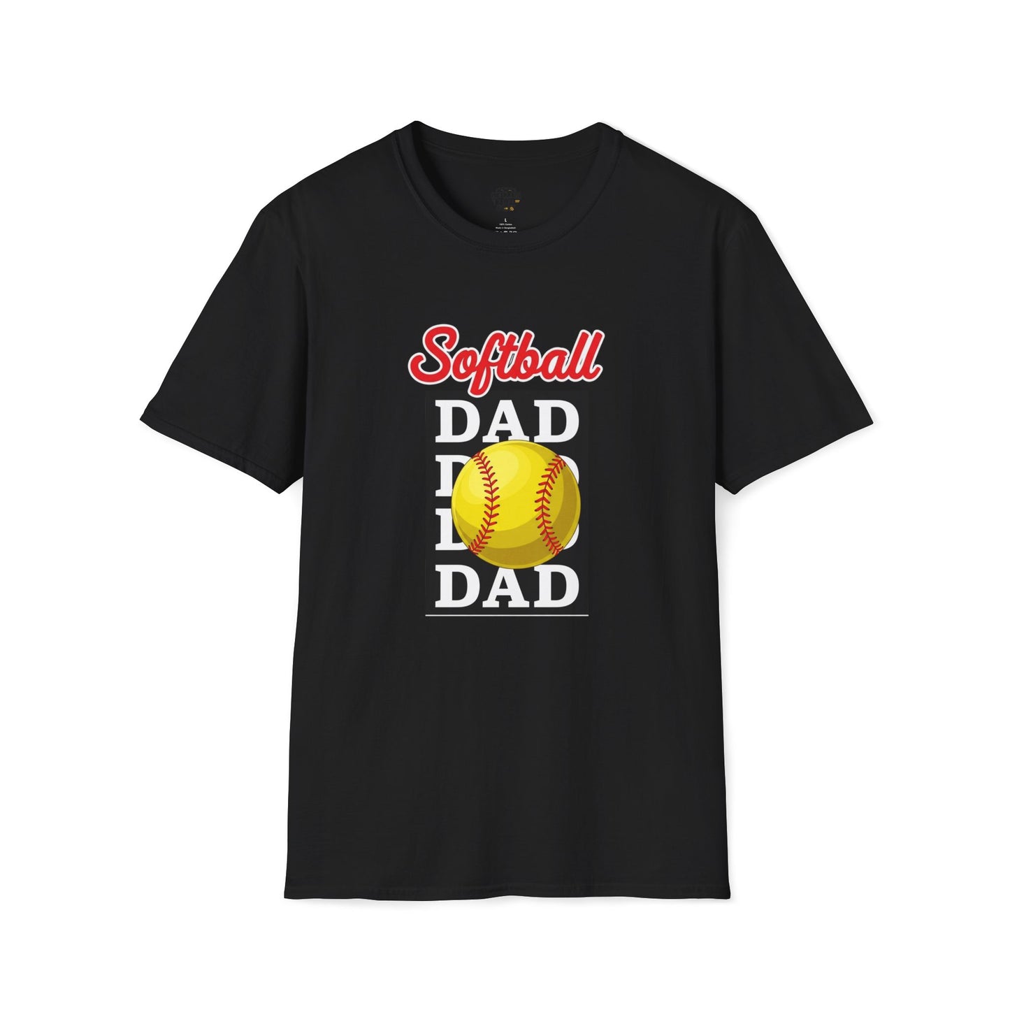 Softball Dad Vintage T-Shirt – Combed Cotton Tee for Men - The Sideline Tribe
