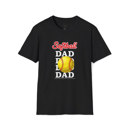 Softball Dad Vintage T-Shirt – Combed Cotton Tee for Men - The Sideline Tribe