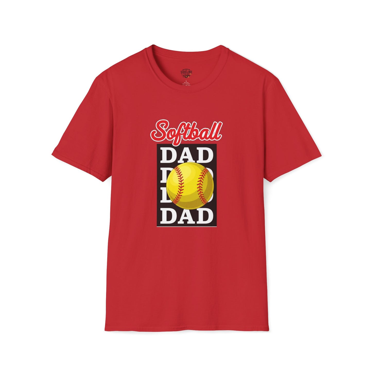 Softball Dad Vintage T-Shirt – Combed Cotton Tee for Men - The Sideline Tribe